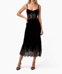 Cami Nyc - Valentyna Velvet Corset Bodysuit