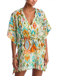 Echo - Ikat Caftan Swim Cover-up