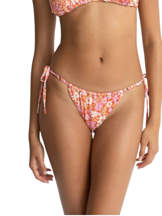 Frankies Bikinis - Luna Floral Gather Tie Side Itsy Bikini Bottom