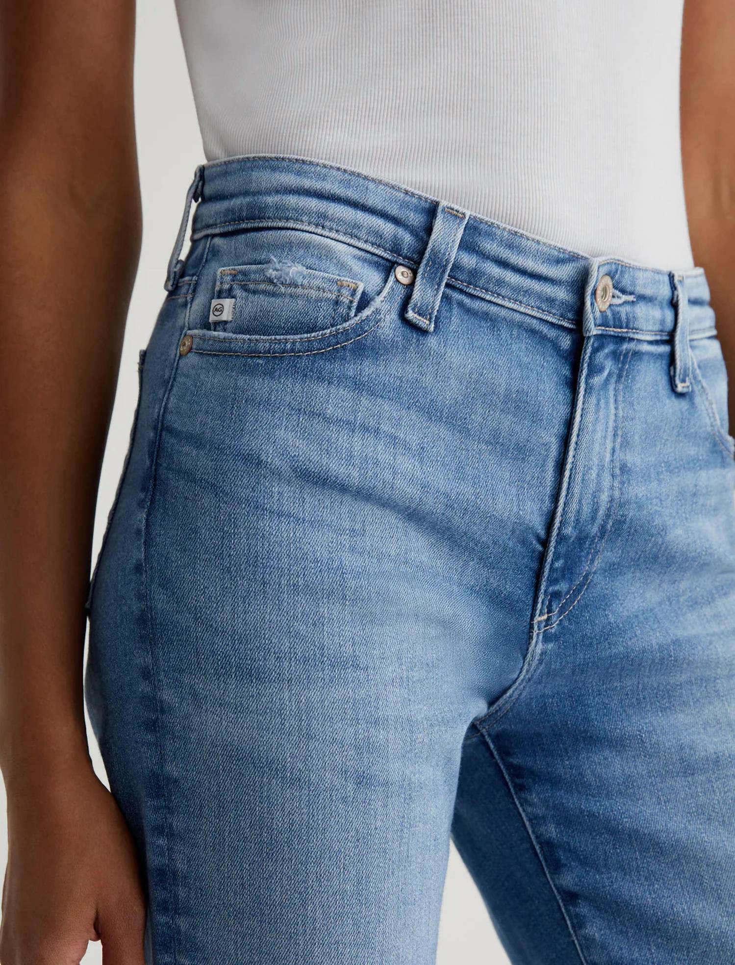 Ag Jeans - Mari Mid Rise Slim Straight Crop Jeans