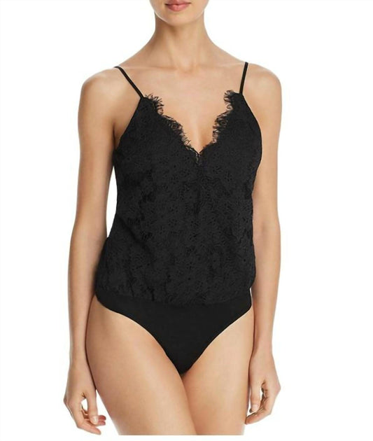 Wayf - Lizzie Crossover Lace V Neck Sleeveless Bodysuit