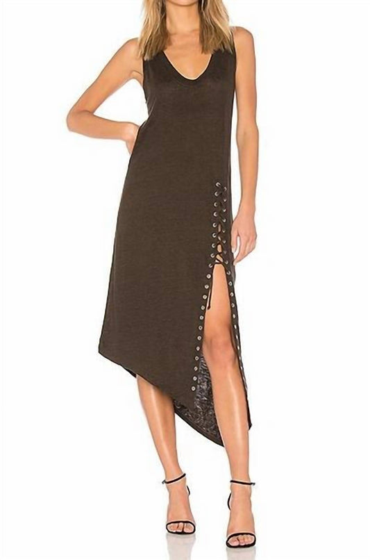 Iro - Karisssi Linen Lace Up Midi Dress