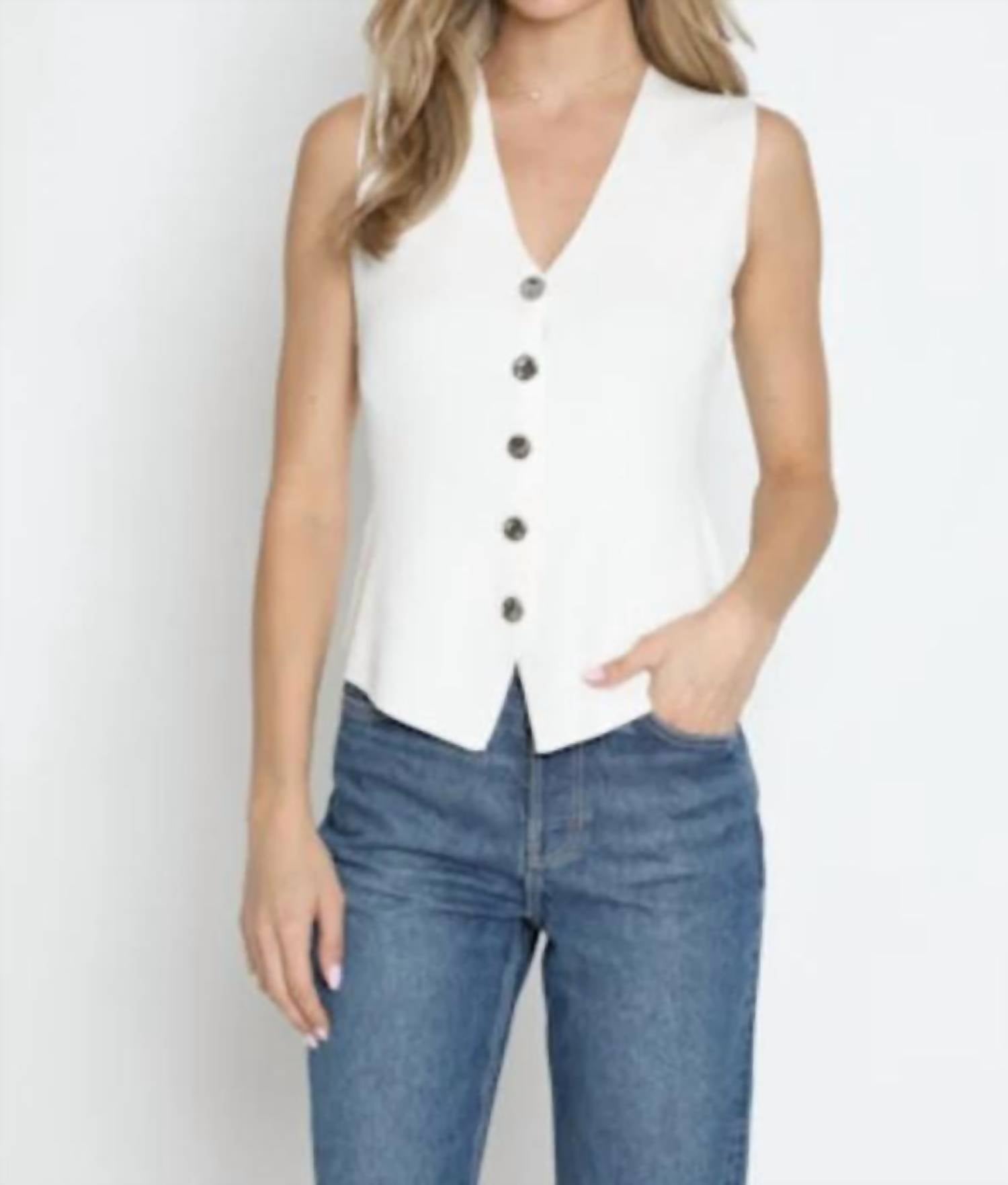 Drew - Juno Button Front Vest