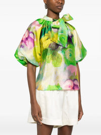 Psophia - Tie neck blouse