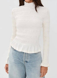 Merlette - Kantor Ruffled Cuffs And Hemline Top