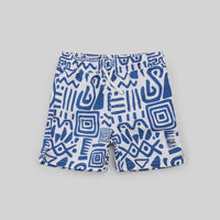 Miles Baby Boys Patterned Swimming Trunks in blue white - kids' item - detail view