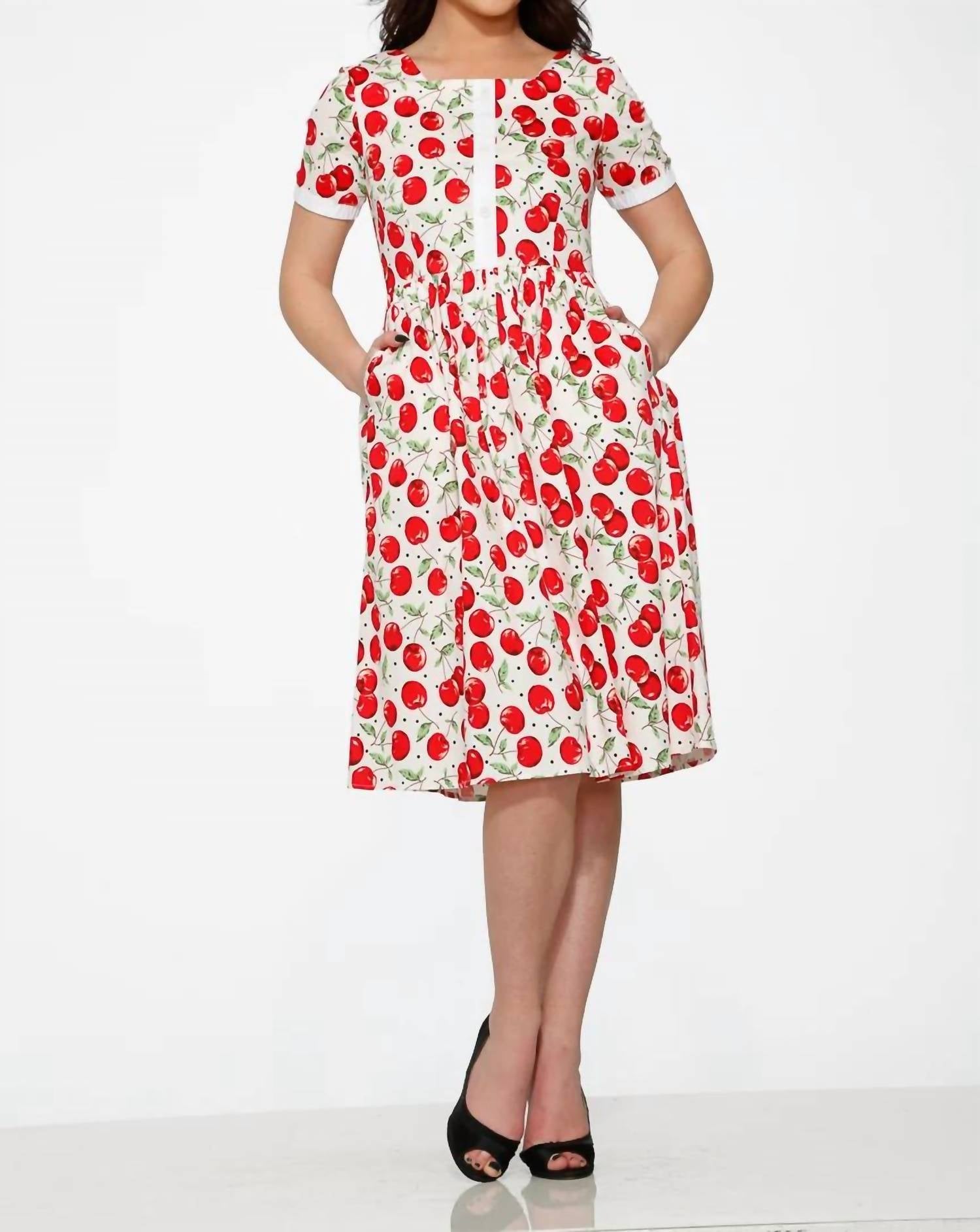 Orchid Bloom - Short Sleeve Cherry Dress
