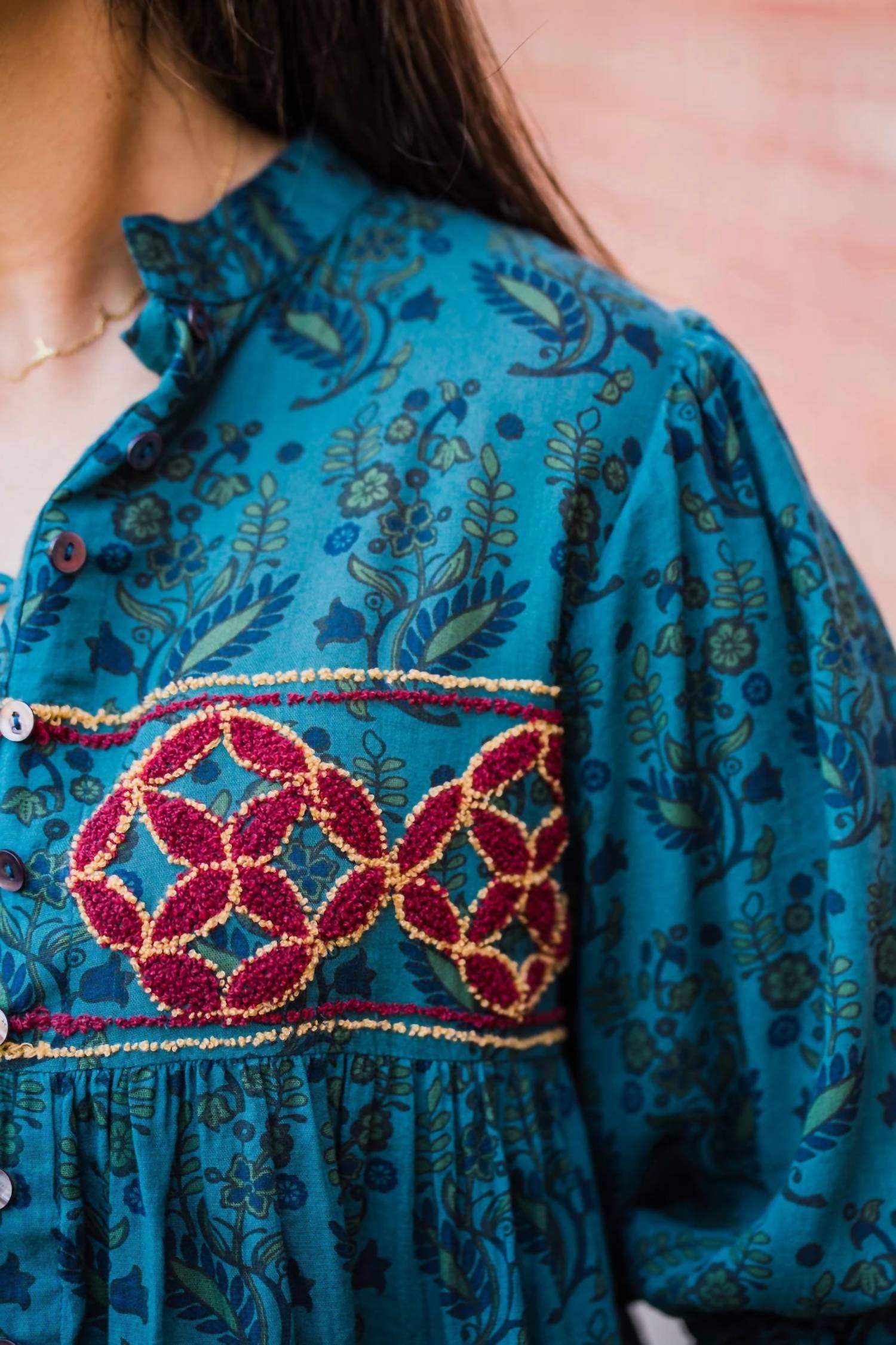 Layerz Clothing - Embroidered Paisley Top