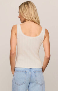 Z Supply - Lainey Pointelle Button Front Tank
