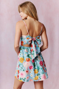 Peach Love - Blossom Back Bow Dress