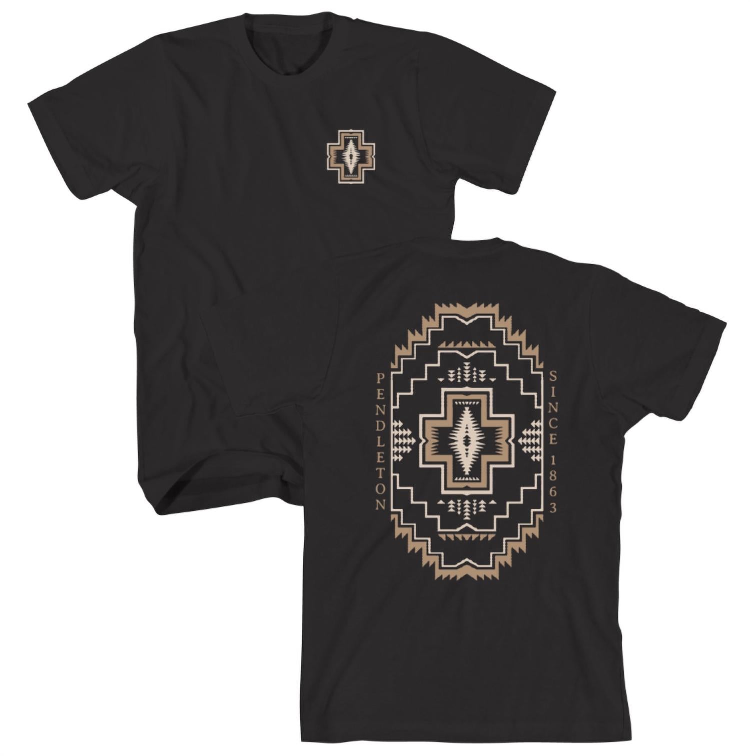 PENDLETON Icon Harding Graphic Tee in black tan - men's t-shirt - alternate view