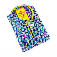 Eight X - Men's Skulls And Roses Button Down Print Shirt