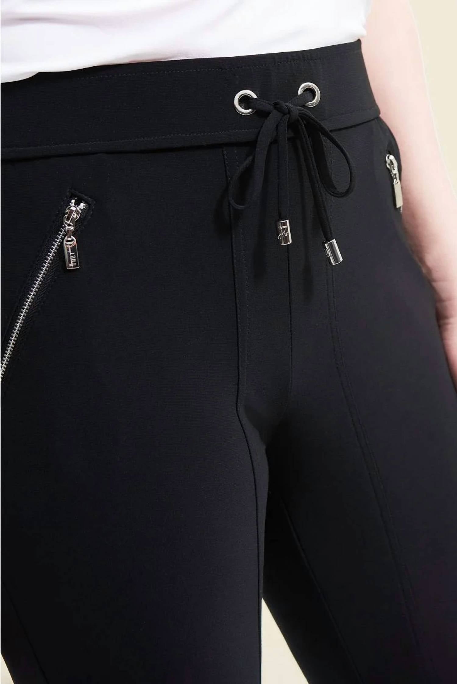 Joseph Ribkoff - Drawstring Pull On Athleisure Jogger Pants