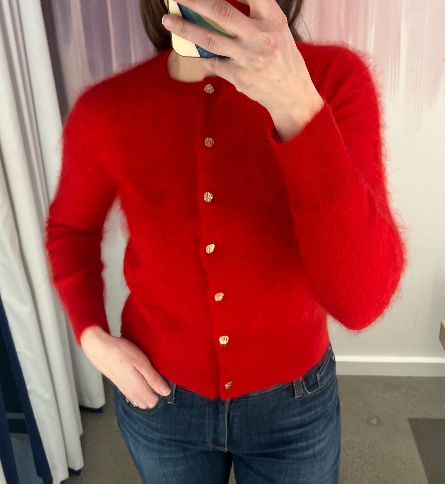 Brodie Cashmere Women's Brushed Chelsea Cardigan in parrot - women's cardigan
