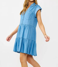 Lovestitch - Button Mini Dress