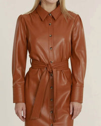 Dolce Cabo - Vegan Leather Mid Length Dress