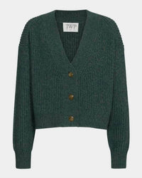 Twp - Cropped Ribbed Cashmere Cardigan