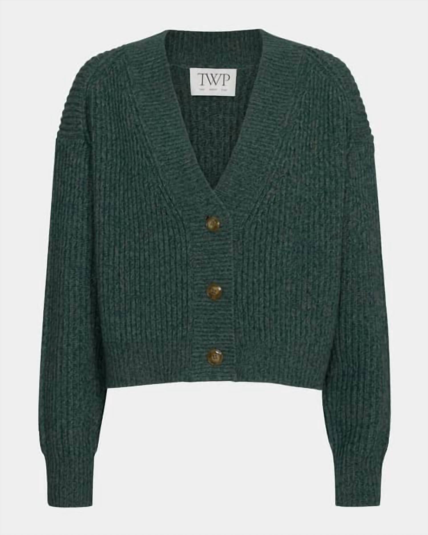 Twp - Cropped Ribbed Cashmere Cardigan