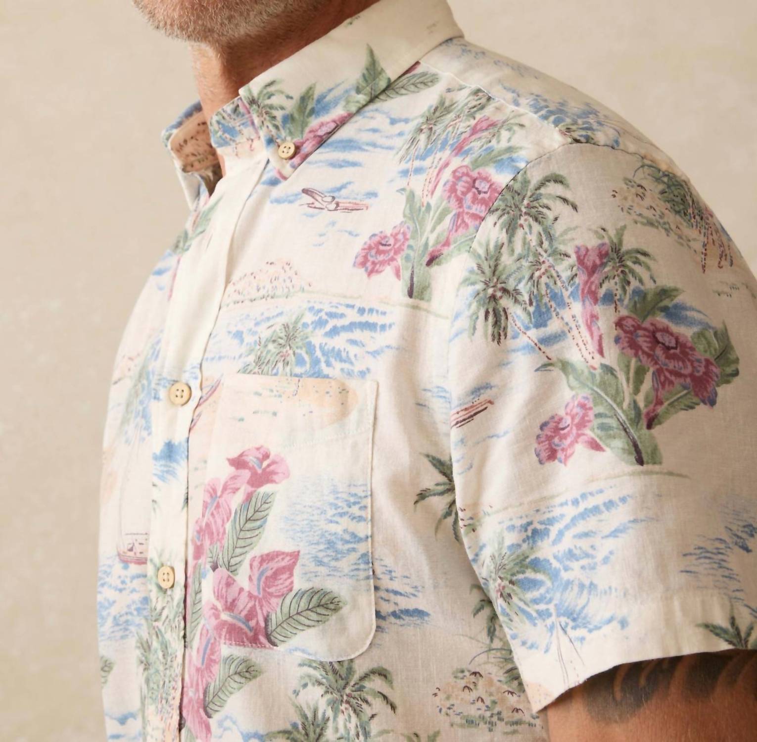 Faherty - Short Sleeve Button Up Breeze Shirt