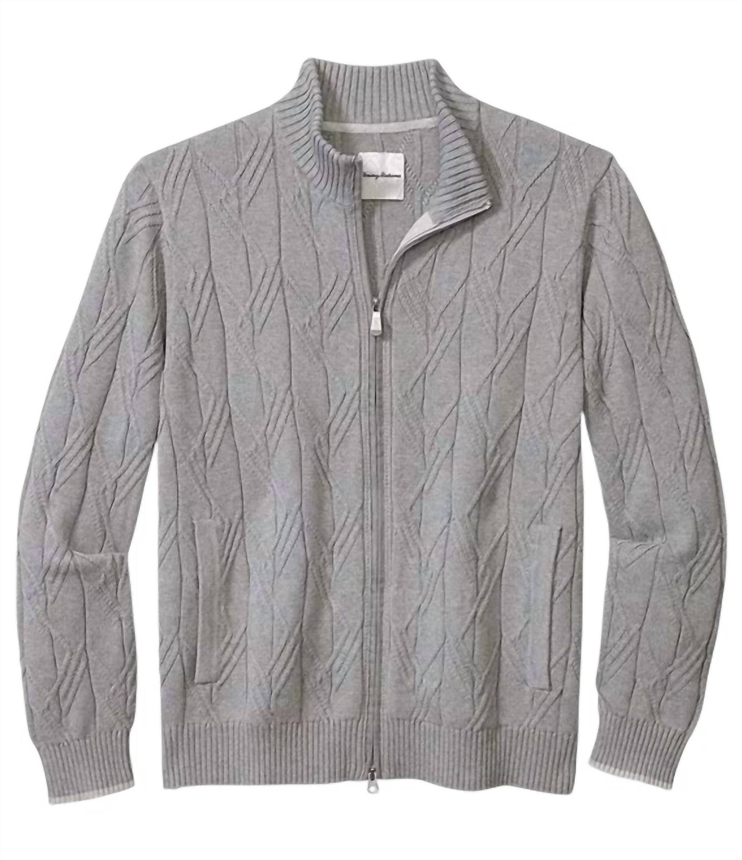 Tommy Bahama - Men's Capital Cable Full Zip Cardigan