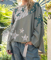 Pol - Patchwork Long Sleeve Top
