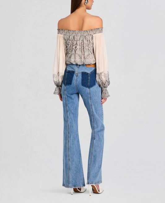 Hemant & Nandita - Smocked Detail Off Shoulder Top