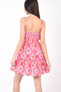 Very J - Such a Flirt Midi Printed Dress