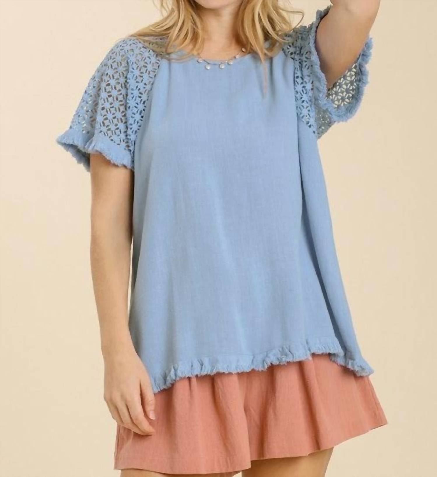 Umgee - Crochet Detail Fringe Top