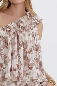 Entro - Petal Whisper One-shoulder Top