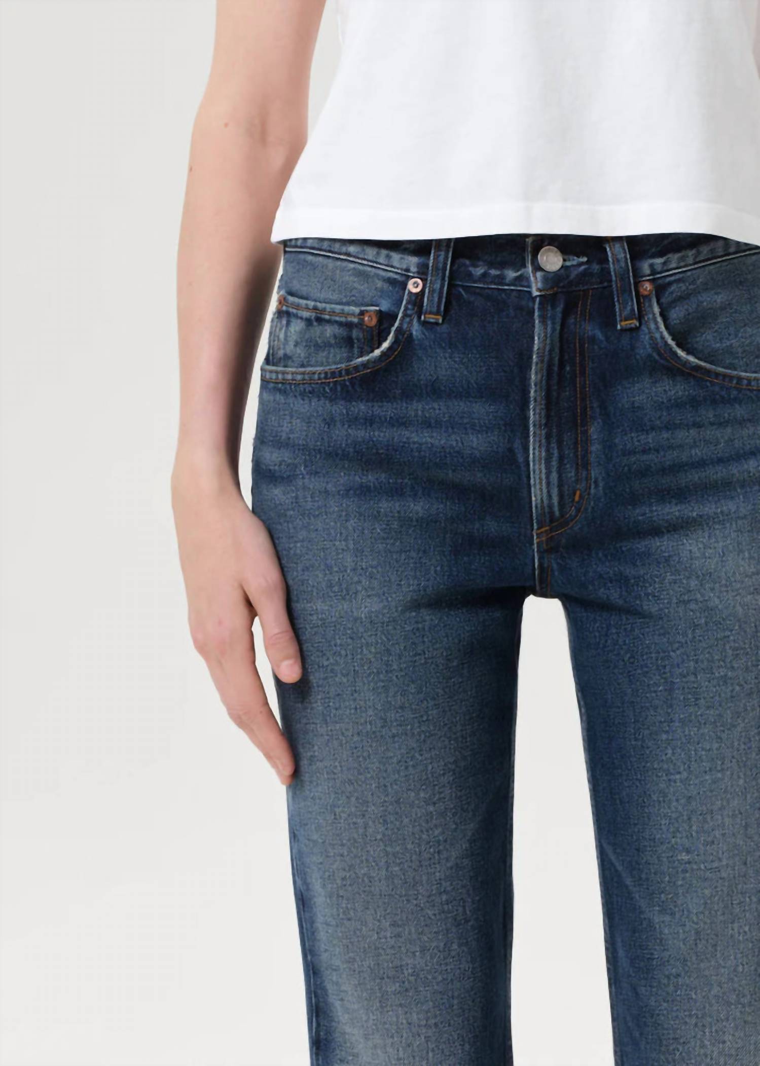 AGOLDE Kick Boot Jeans in stencil - women's pants - view 5