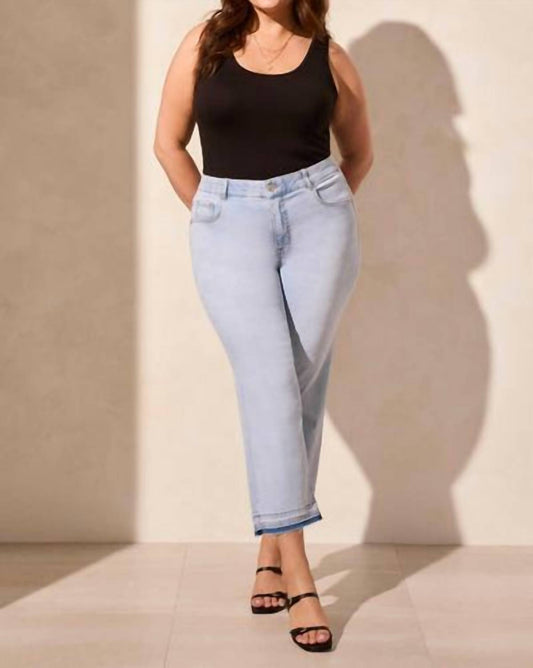 Tribal - Sophia Curvy Comfort Stretch Micro Flare Crop Jeans