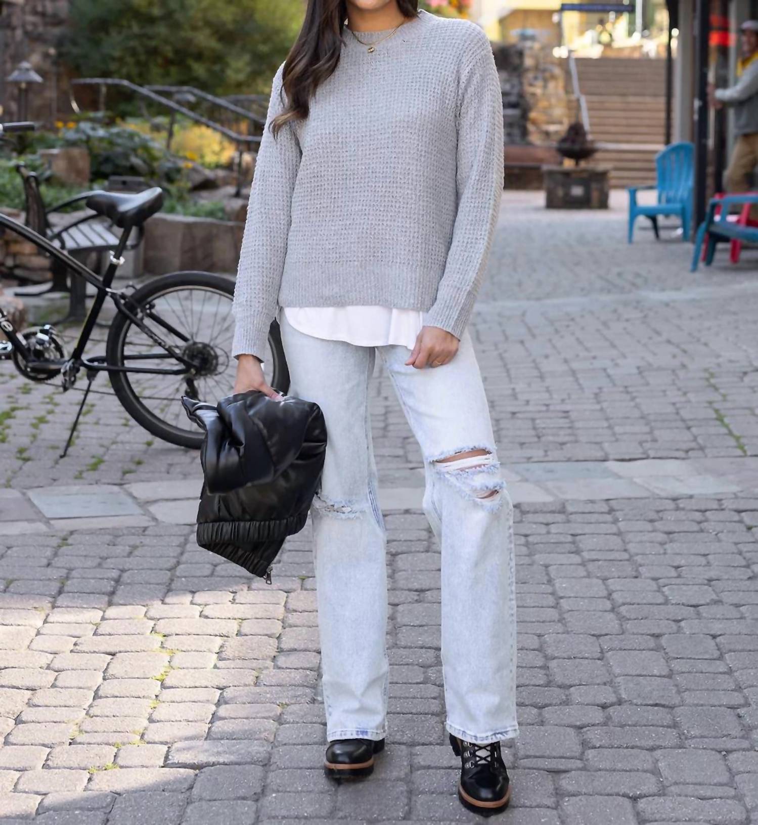 Grace And Lace - Waffle Knit Sweater