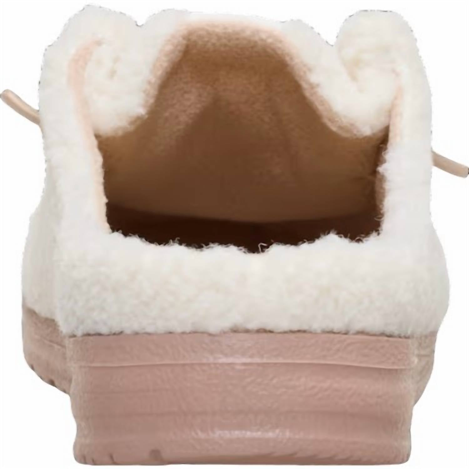 HEY DUDE Women's Wendy Sherpa Slipper in egret - women's shoe - view 4