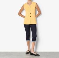 Apricot - Press Stud Sleeveless Top