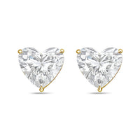 Diana M Jewels - Women's Heart Lab-grown Diamond Stud Earrings (9.00 Tcw) - Elegant Plus