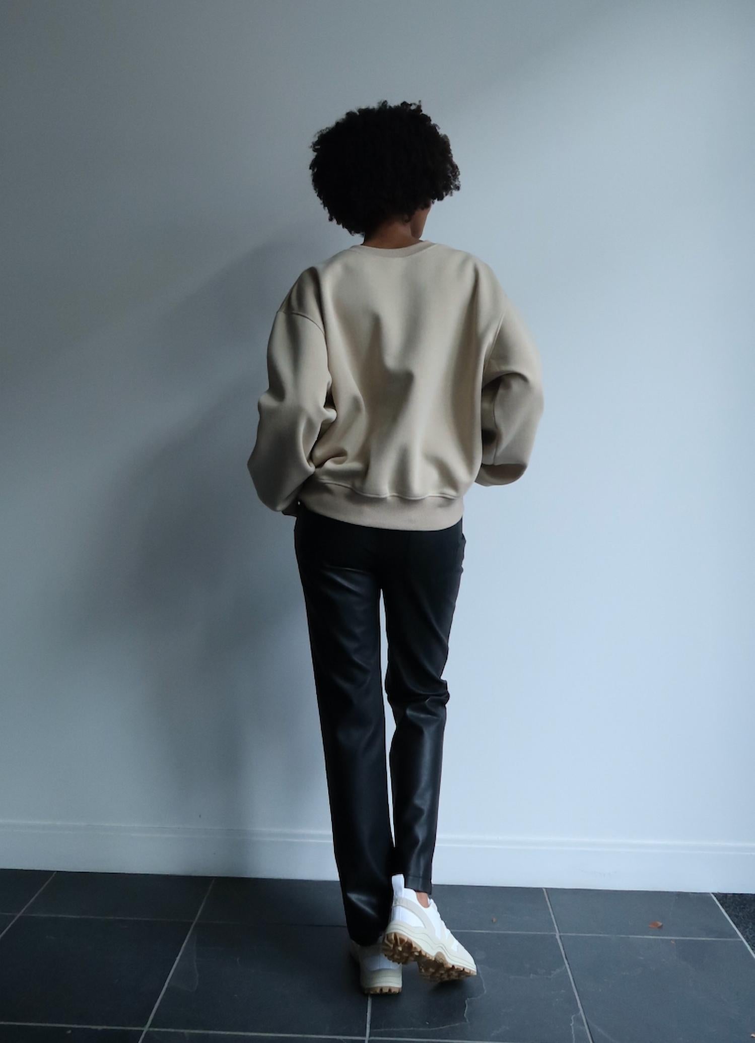 Crescent - Vegan Leather Straight Leg Moto Pants