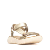 Xti Women's Faux Leather Strap Sandals in gold - women's sandal - detail view