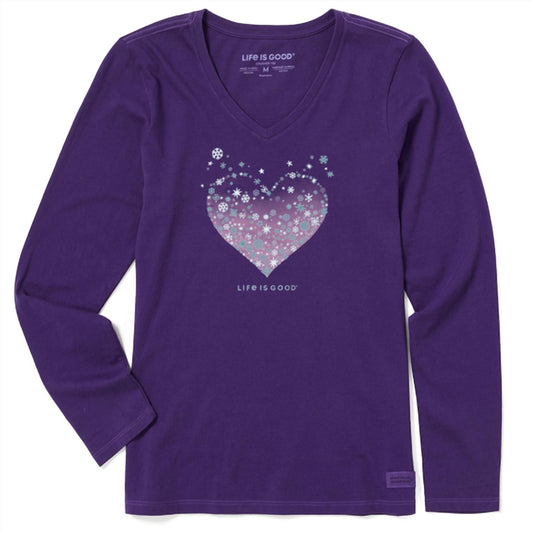 Life Is Good - Women's Heart of Snow Long Sleeve Shirt