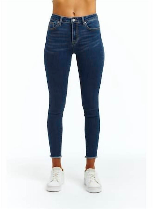 Tractr - High Rise Fray Hem Skinny Jeans