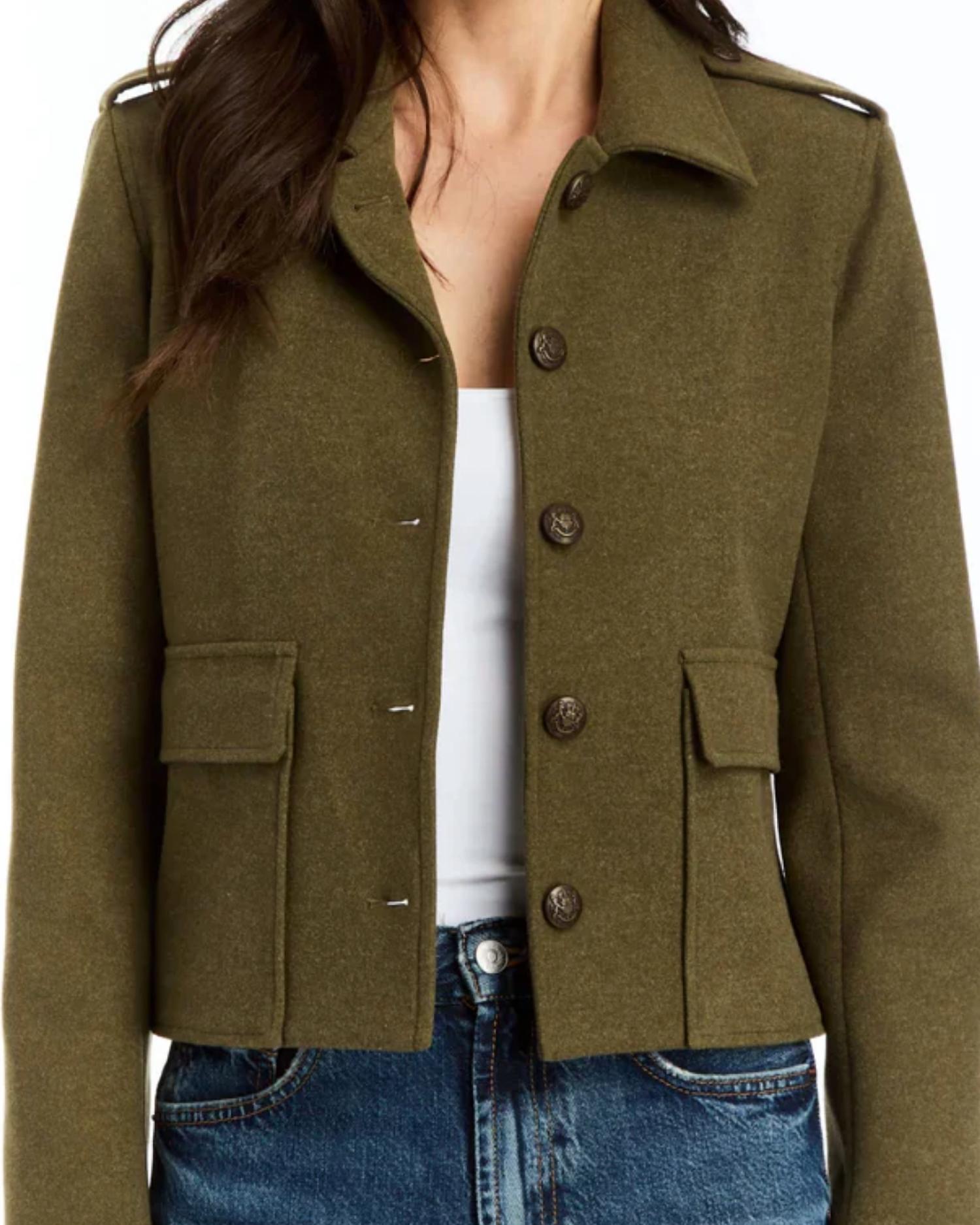 Drew - Minty Double Faced Flannel Jacket