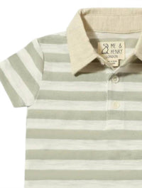 Me & Henry - Boy's Saltash Striped Polo Romper