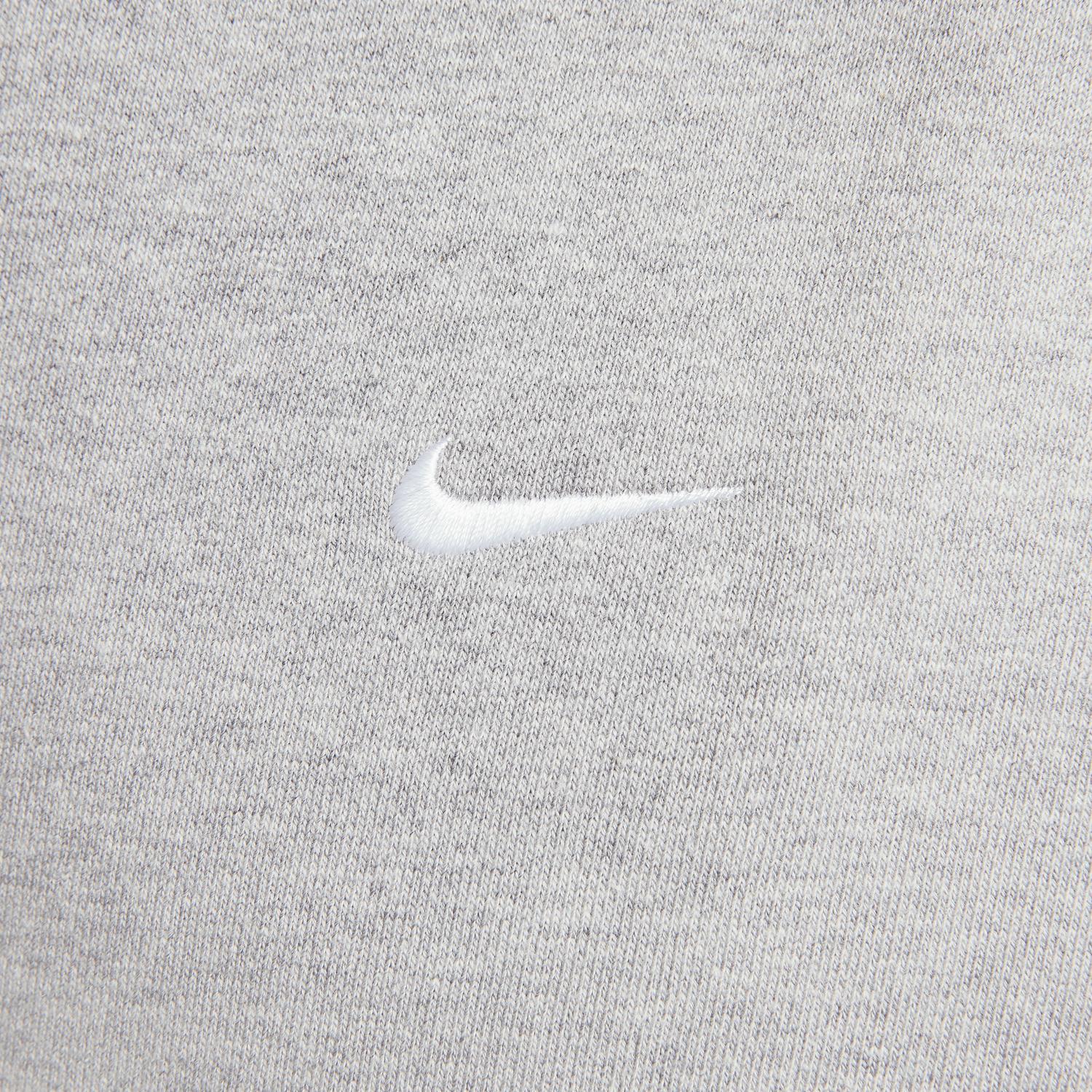 NIKE Solo Swoosh Fleece Crew Sweatshirt in dark heather grey - men's shirt - view 5