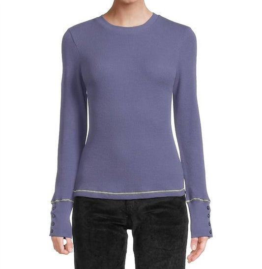 Michael Stars - Willa Crew Neck W/ Button Cuff