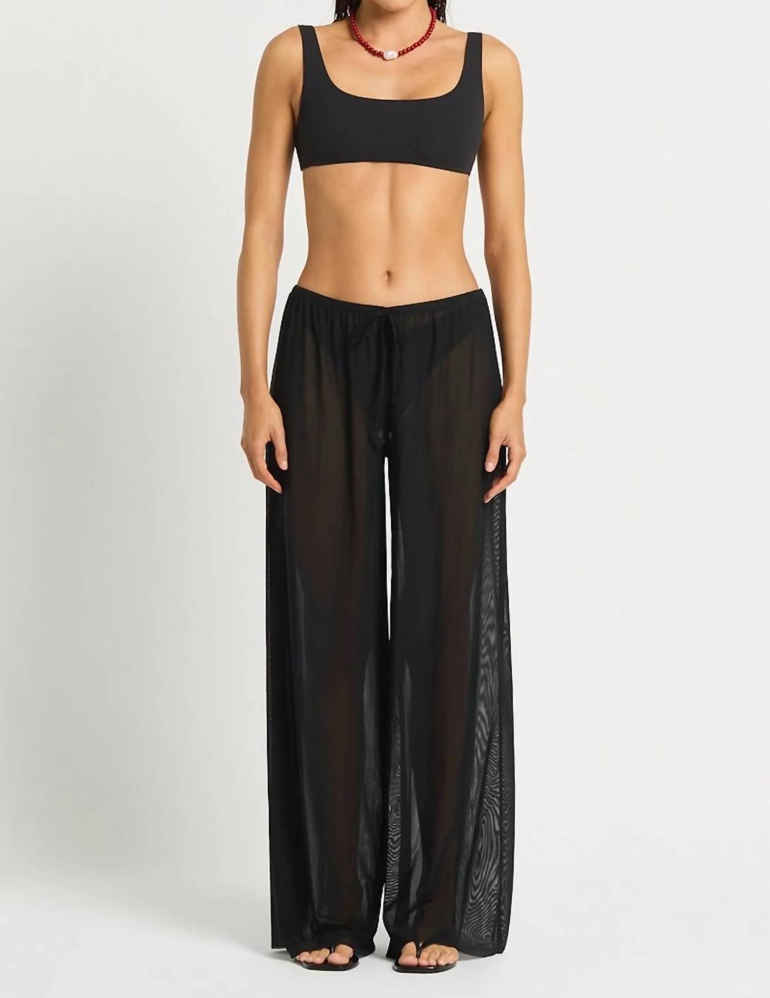 bond-eye Riley pant in black - women's swimwear