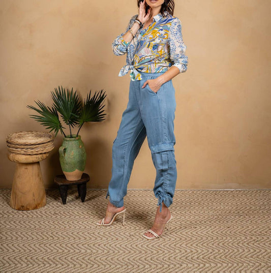 Paparazzi - Voile Mix Print Button Front Shirt