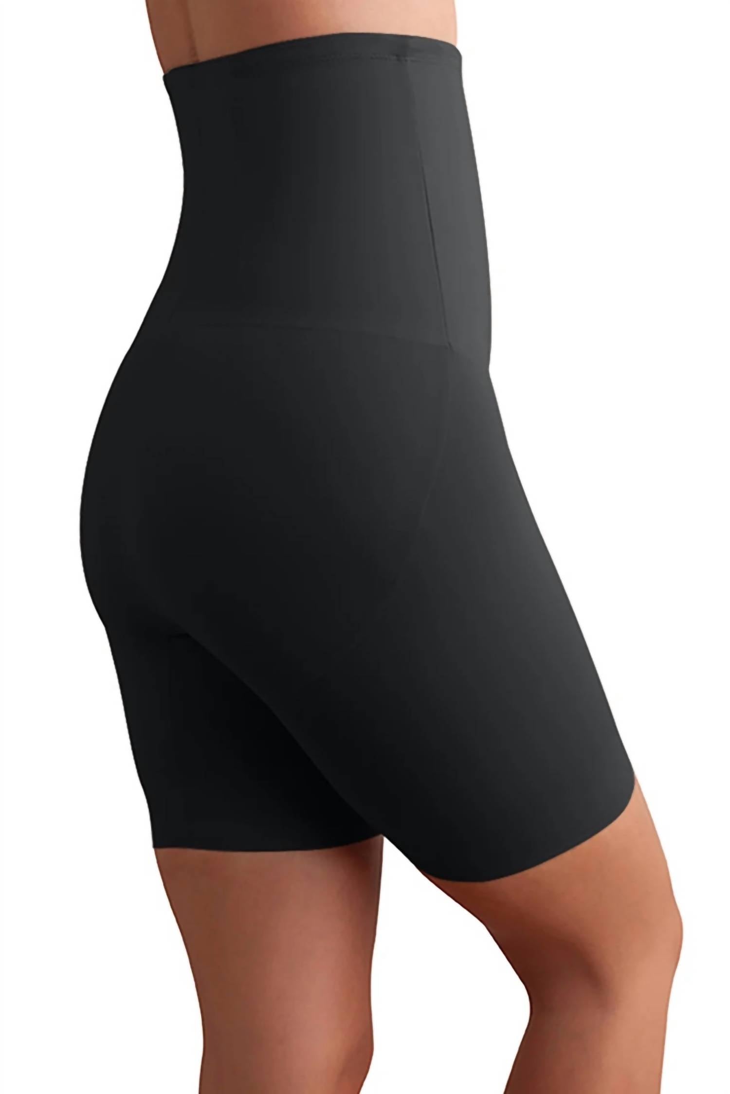 Miraclesuit Shape Away Hi-waist Thigh Slimmer in black - women's shorts - alternate view