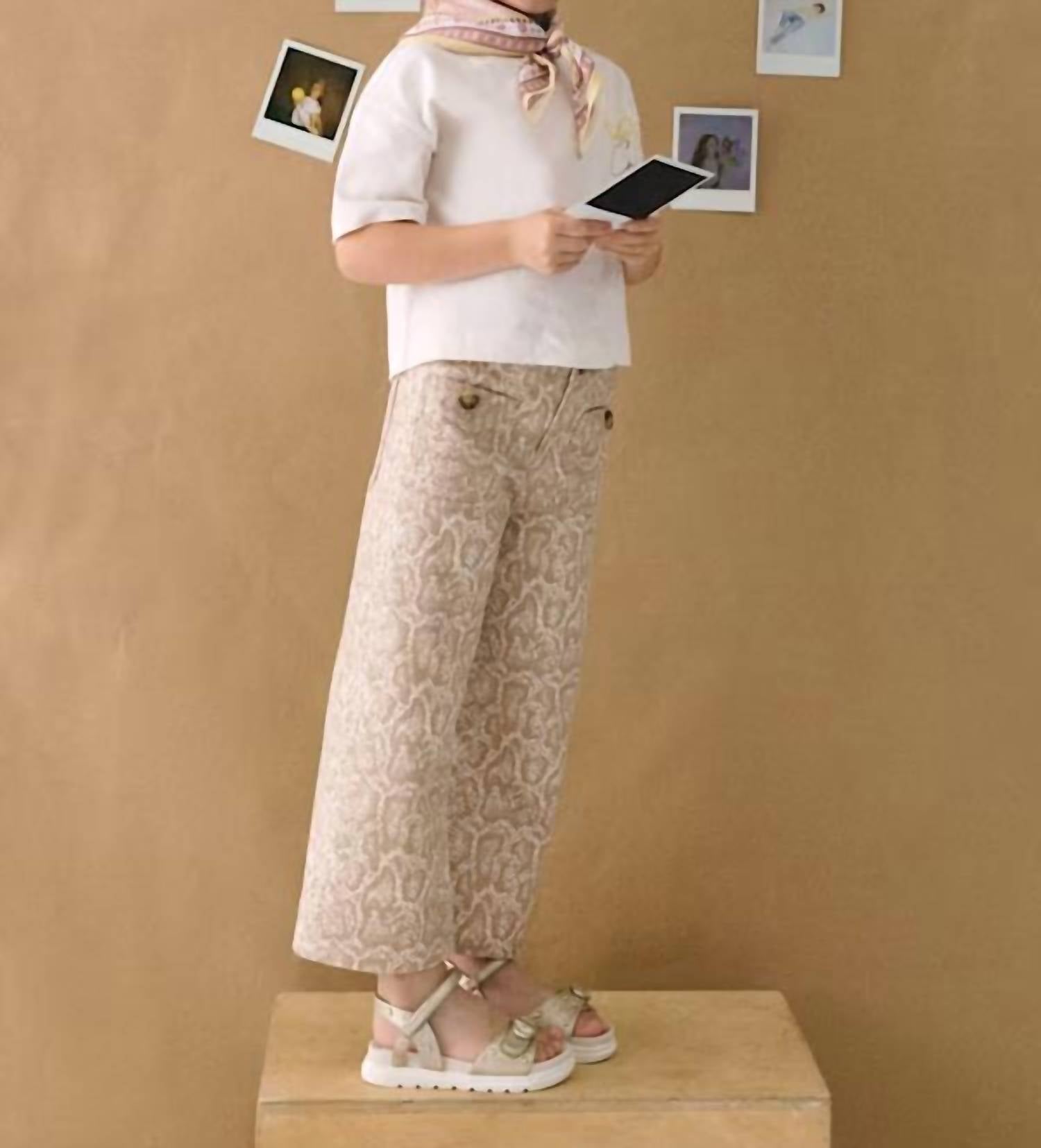 Mayoral - Snake Print Denim Pants