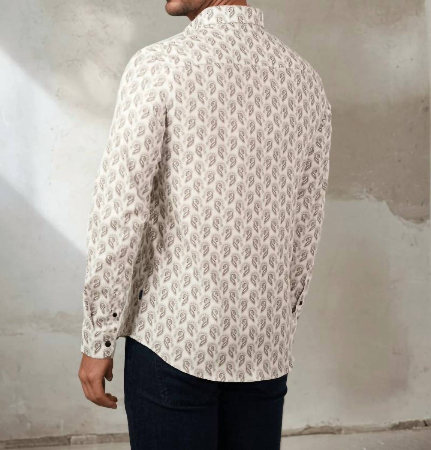 Stone Rose - Printed Feather Paisley Shirt