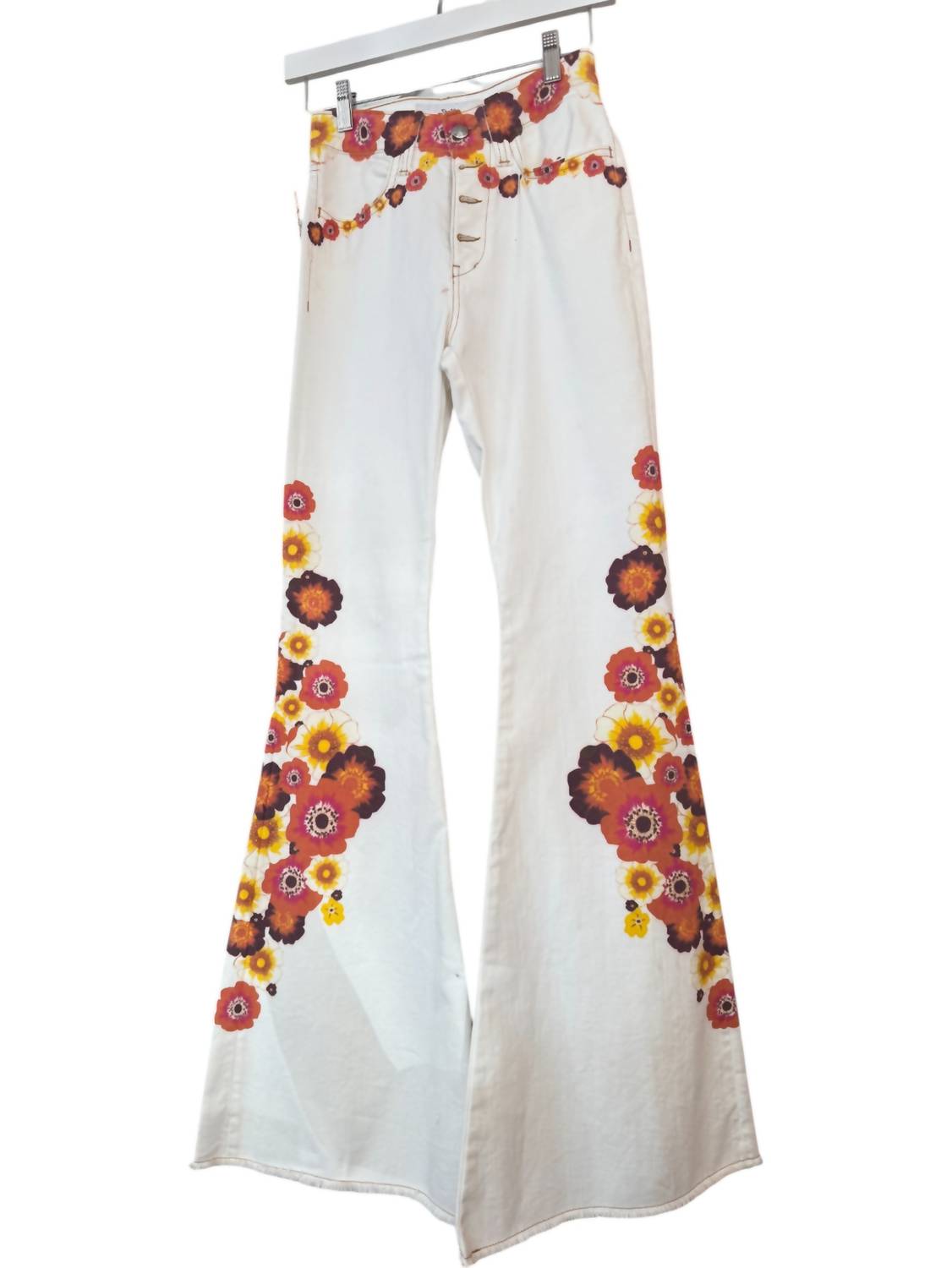 Shaft Jeans - Women's Floral Bell Bottom Jeans