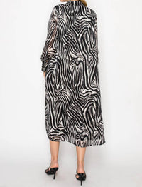 Joh - Joella Woven Shimmering Animal Print Dress